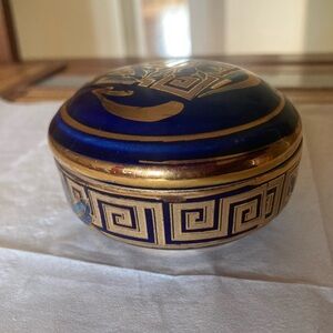 Blue and Gold Decorative Trinket Box